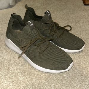 Aldo olive green casual tennis shoes